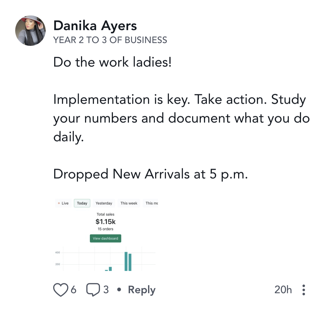 Danika Ayers testimonial screenshot